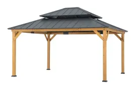altana-ogrodowa-drewniana-4x45-pawilon-antracyt-dach-stal-ocynkowana