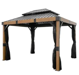 altana-ogrodowa-3x36m-pawilon-z-moskitiera-metal-stal-wzor-drzewa-czarny
