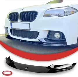 bmw-f10-f11-przednia-dokladka-zderzaka-spojler-m-pakiet-lotka-czarny-polysk