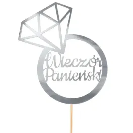 topper-papierowy-wieczor-panienski-diament-srebrny-partycollection