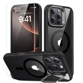 esr-hybrid-etui-magsafe-do-iphone-16-pro-max-stojak-tytan-czarny-szklo