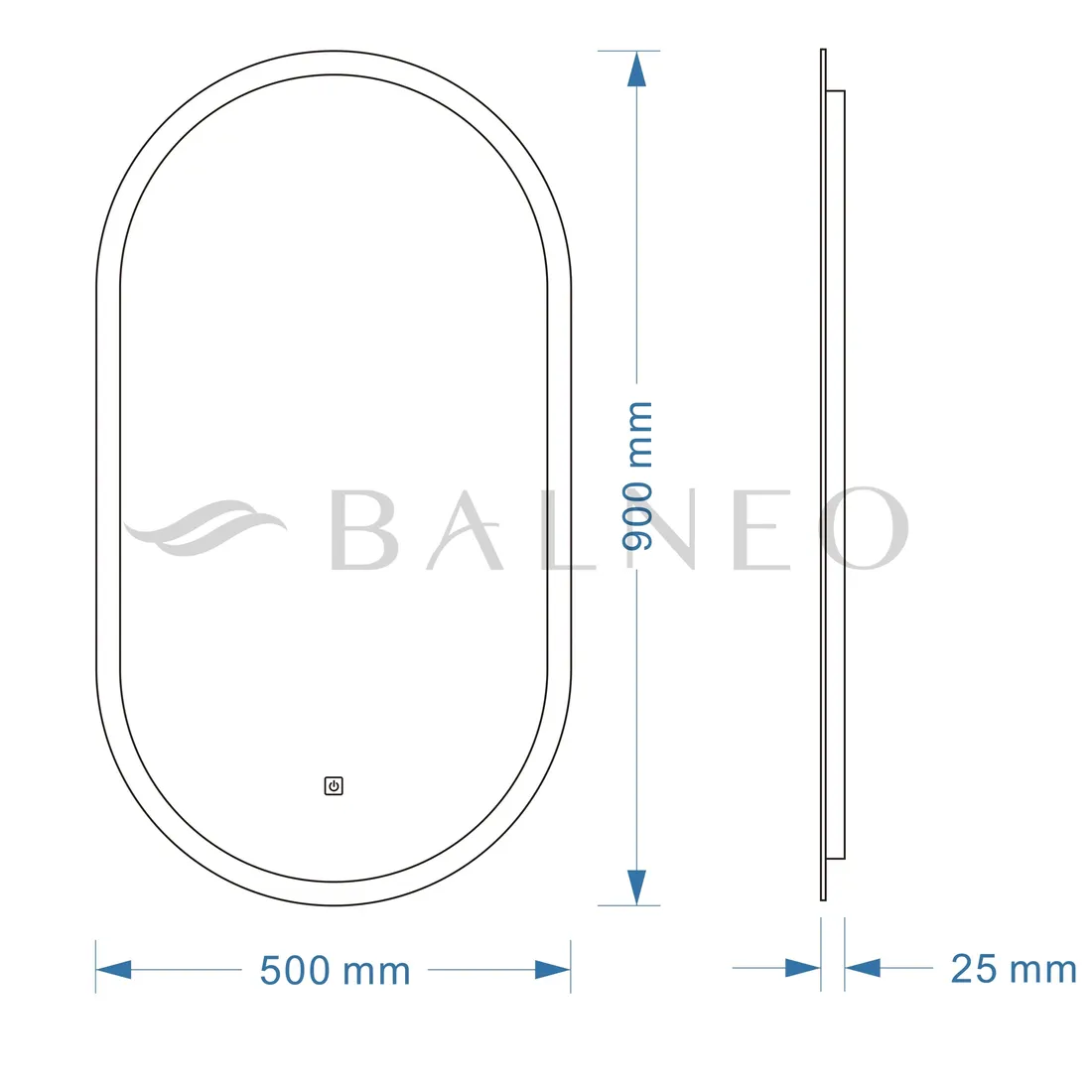 lustro-scienne-balneo-owal-90-x-50-mm