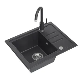 zlewozmywak-granitowy-czarny-bateria-czarna-syfon-inox-zaslepka