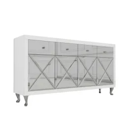 szklana-biala-komoda-glamour-lustrzane-iksy-160cm