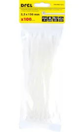 drel-opaski-zaciskowe-2-5x150-mm-nylon-biale-100-szt-uniwersalne