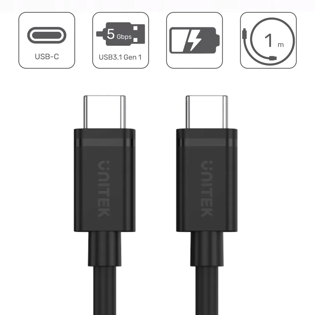 unitek-przewod-usb-typ-c-do-usb-typ-c-1m-stan-nowy