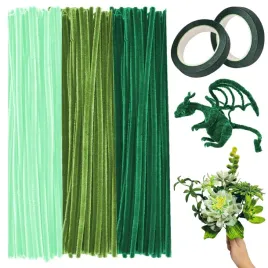 druciki-szenilowe-do-rekodziel-300-el-zielone-tasma-30-cm-diy-kwiaty