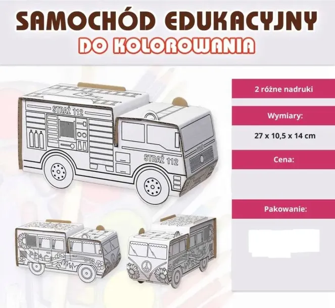 samochodzik-z-kartonu-do-malowania-kamper-stan-nowy