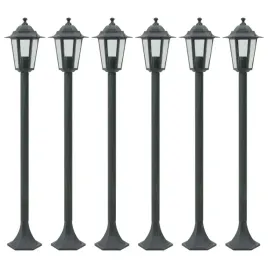 lampy-ogrodowe-110-cm-e27-aluminium-ciemnozielone-6-szt