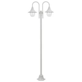 latarnia-ogrodowa-2-punktowa-220-cm-aluminium-e27-biala