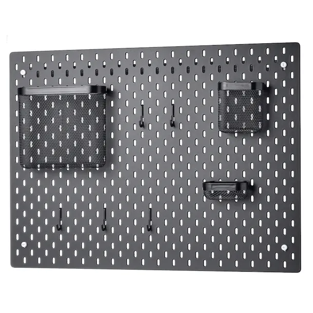 IKEA SKADIS Tablica perforowana narzędziowa kombinacja 3 el. czarna 76x56