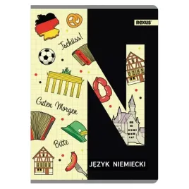 zeszyt-a5-60-kartek-w-kratke-jezyk-niemiecki-metalizowana-okladka