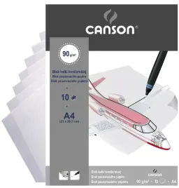 kalka-kopiujaca-techniczna-przezroczysta-kreslarska-canson-papier-a4-10-ark