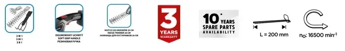 graphite-trymer-nozyce-do-zywoplotu-3w1-e-58ge119-stan-nowy-napiecie-akumulatora-18-v