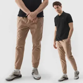 spodnie-meskie-4f-joggery-sportowe-dzianinowe-casual-bawelna-bezowe-s