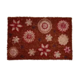 wycieraczka-flower-kokos-kwiatki-brazowy-40x60