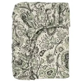 ikea-rodgersia-przescieradlo-z-gumka-zielony-bialy-160x200-cm