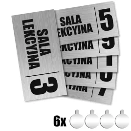 nierdzewne-tabliczki-sala-lekcyjna-numer-sali-10x20-aluminium-6-sztuk