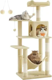 drapak-wysoki-feandrea-by-songimcs-143-cm-bezowy-dla-kociat-4-poziomy