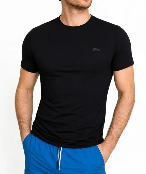 T-shirt Męski Lacoste TH0998 Czarny r. M