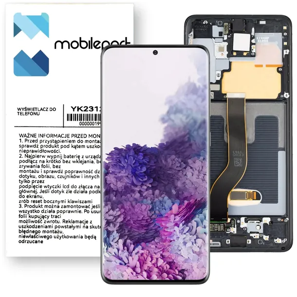 Wyświetlacz do Samsung Galaxy S20 Plus 4G / 5G LCD Ekran Oled Ramka Czarny