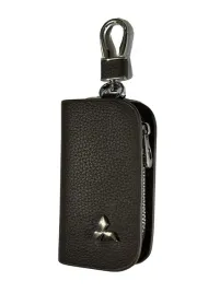 skorzane-etui-na-klucze-mitsubishi-logo-kluczyk-brelok-elegancki-braz