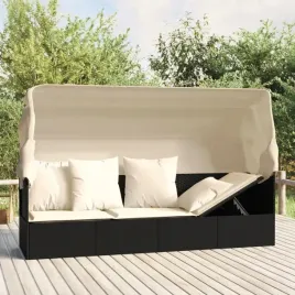 lezanka-ogrodowa-z-daszkiem-i-poduszkami-czarna-polirattan
