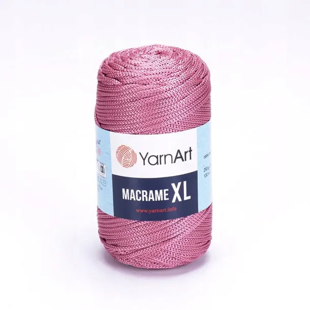 Sznurek poliestrowy MACRAME XL / YarnArt * ~ 3,5mm * 141 * Róż