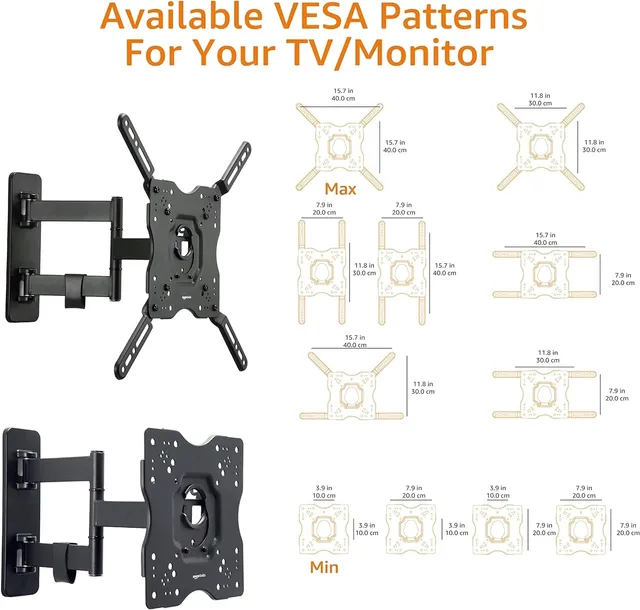 amazon-basics-7851b-uchwyt-scienny-do-telewizora-26-standard-vesa-100-x-100-400-x-400