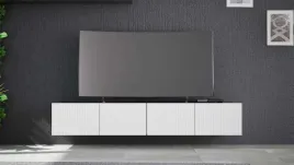 szafki-rtv-wiszace-kolder-2w1-szerokosc-200-cm-bialy-mat-ryflowany-front