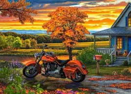 puzzle-180-ukladanka-dla-dzieci-widok-jesien-motor-motocykl-7-castor