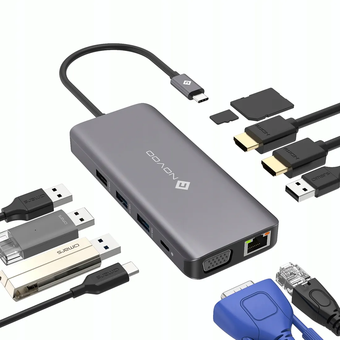 hub-usb-novoo-11-in-1