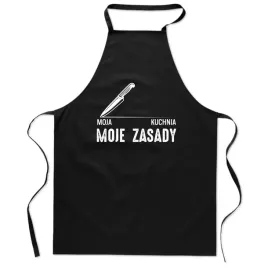bawelniany-czarny-fartuch-z-nadrukiem-kuchenny-moje-zasady-meski-damski