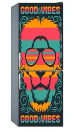 mata-na-duze-lodowki-magnetyczna-magnes-lew-good-vibes-kolorowa-60x180-cm