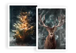 zestaw-2-obrazy-30x40-a3-plakat-zimowy-swiateczny-swieta-zima-jelen-p2330