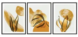 obraz-plakat-w-ramie-53x73cm-tryptyk-komplet-3-obrazow-boho-kwiaty-p2133