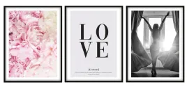 obraz-plakat-w-ramie-53x73cm-tryptyk-komplet-3obrazow-love-walentynki-p2046