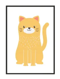 obraz-plakat-w-ramie-a4-cm-kot-pd257