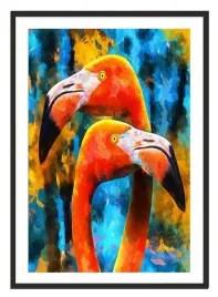 obraz-plakat-w-ramie-53x73-cm-flamingi-p2220