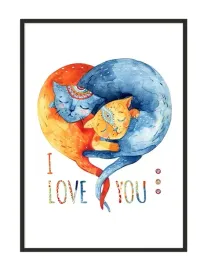 obraz-plakat-w-ramie-53x73-cm-koty-p999