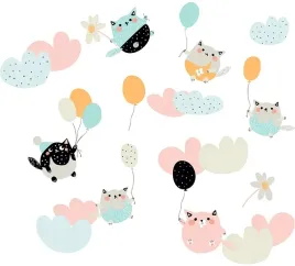 naklejki-na-sciane-koty-balony-n004