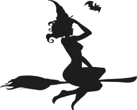 naklejki-halloween-wiedzma-z-nietoperzem