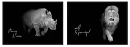 obrazy-w-ramie-53x73cm-dyptyk-komplet-2-obrazow-poziom-nosorozec-lew-p1238