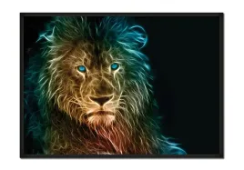 obraz-plakat-w-ramie-43x33-cm-lew-p663