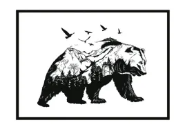 obraz-plakat-w-ramie-43x33-cm-niedzwiedz-p1207