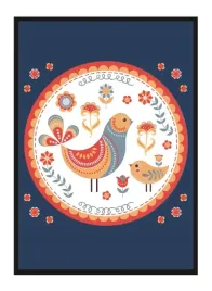 obraz-plakat-w-ramie-33x43-cm-ptaki-bajka-pd303