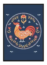 obraz-plakat-w-ramie-33x43-cm-kogut-bajka-pd301
