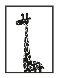 obraz-plakat-w-ramie-33x43-cm-zyrafa-pd039