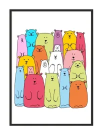 obraz-plakat-w-ramie-33x43-cm-misie-p142