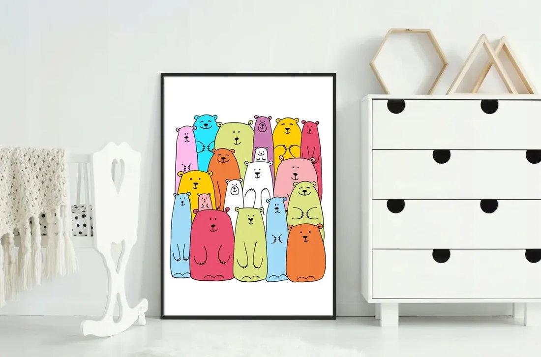 obraz-plakat-w-ramie-33x43-cm-misie-p142-stan-nowy